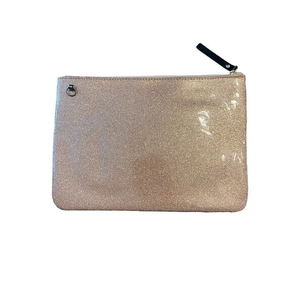 Kate Spade New York Holiday Drive Gia Glitter Pouch Sparkle Rose Gold - Picture 4 of 7